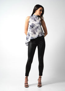 Silk Abstract Top